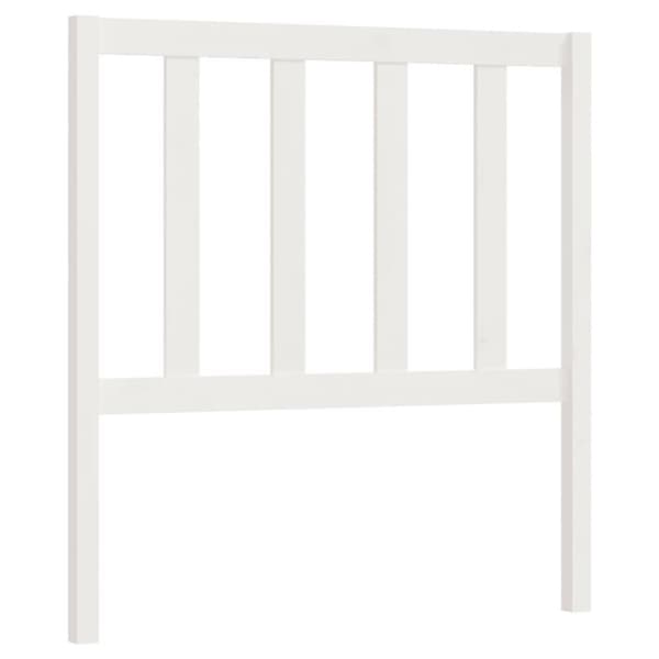 vidaXL sengegærde 106x4x100 cm massivt fyrretræ hvid
