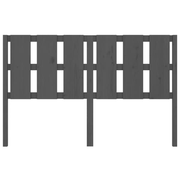 vidaXL sengegærde 155,5x4x100 cm massivt fyrretræ grå