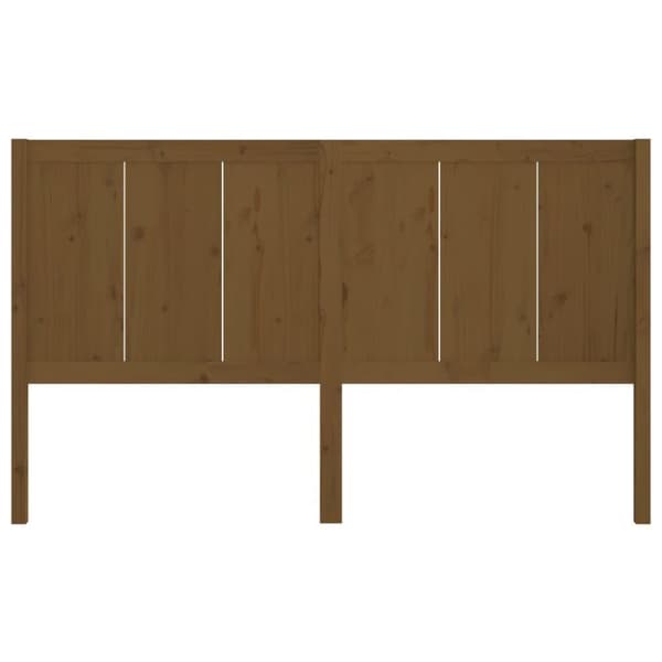 vidaXL sengegærde 205,5x4x100 cm massivt fyrretræ gyldenbrun
