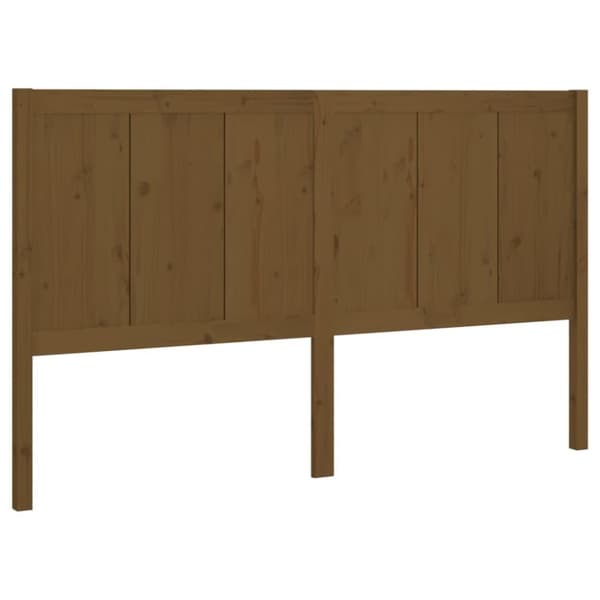 vidaXL sengegærde 205,5x4x100 cm massivt fyrretræ gyldenbrun