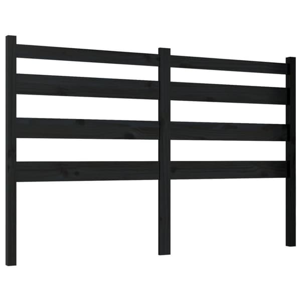 vidaXL Sängynpääty musta 146x4x100 cm täysi mänty