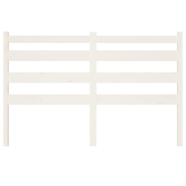 vidaXL sengegærde 166x4x100 cm massivt fyrretræ hvid