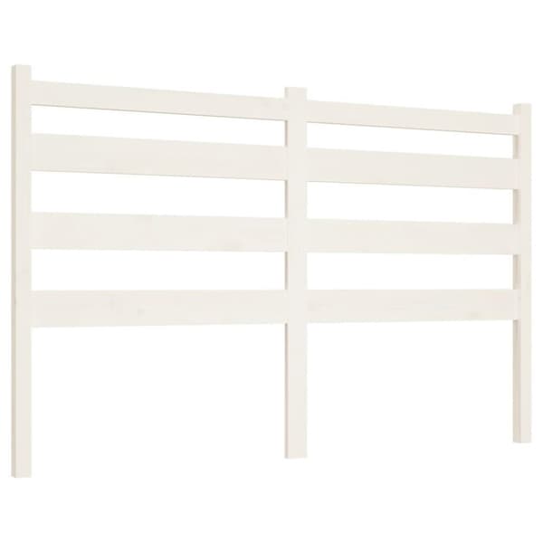 vidaXL sengegærde 166x4x100 cm massivt fyrretræ hvid