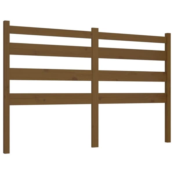 vidaXL sengegærde 166x4x100 cm massivt fyrretræ gyldenbrun