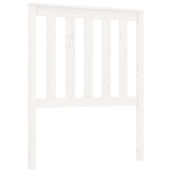 vidaXL sengegærde 81x6x101 cm massivt fyrretræ hvid