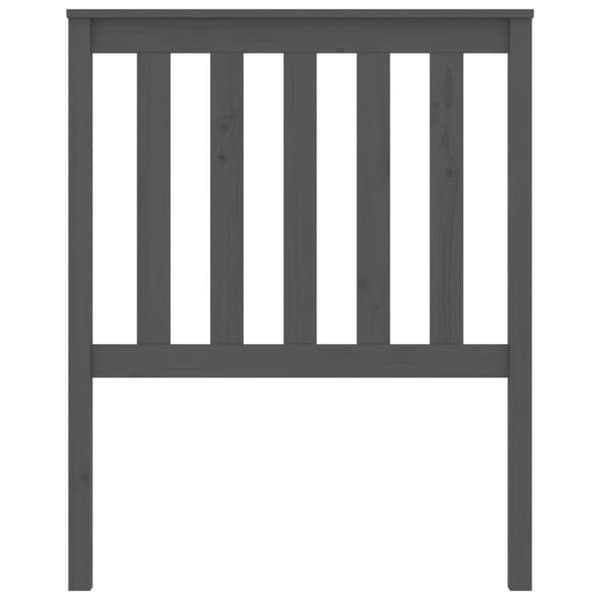 vidaXL sengegærde 81x6x101 cm massivt fyrretræ grå