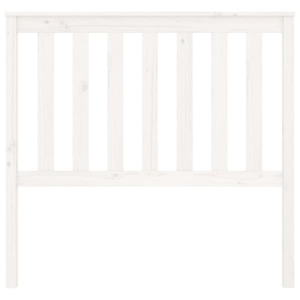 vidaXL Sängynpääty valkoinen 106x6x101 cm täysi mänty
