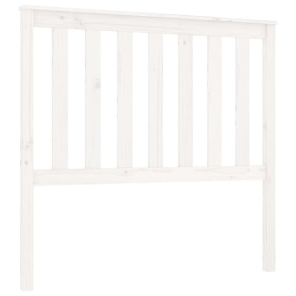 vidaXL Sängynpääty valkoinen 106x6x101 cm täysi mänty