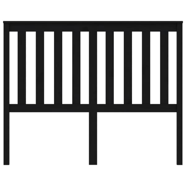 vidaXL sengegærde 146x6x101 cm massivt fyrretræ sort