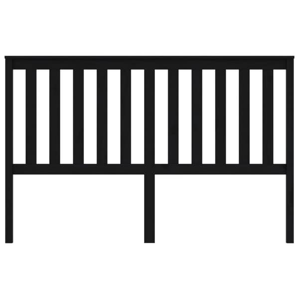vidaXL sengegærde 166x6x101 cm massivt fyrretræ sort