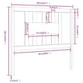 Miniatyrbillede 7 af 7: vidaXL sengegærde 106x4x100 cm massivt fyrretræ grå