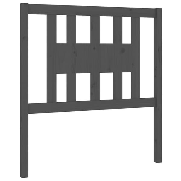 vidaXL sengegærde 106x4x100 cm massivt fyrretræ grå
