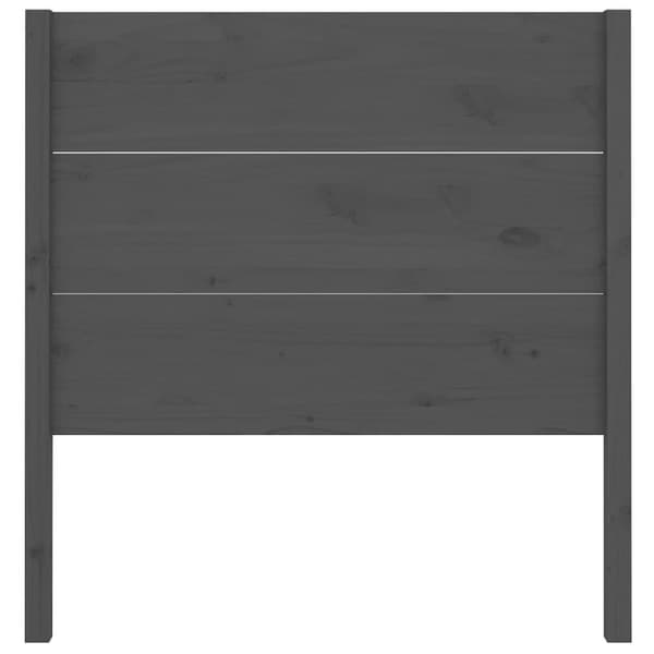 vidaXL Sängynpääty harmaa 96x4x100 cm täysi mänty