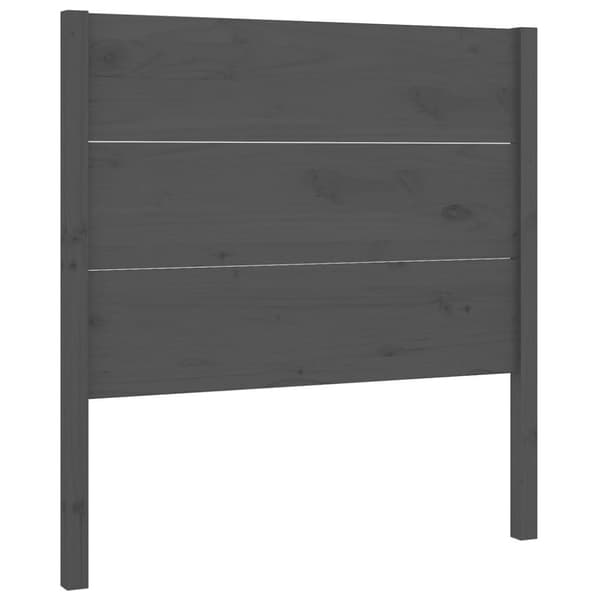 vidaXL sengegærde 96x4x100 cm massivt fyrretræ grå