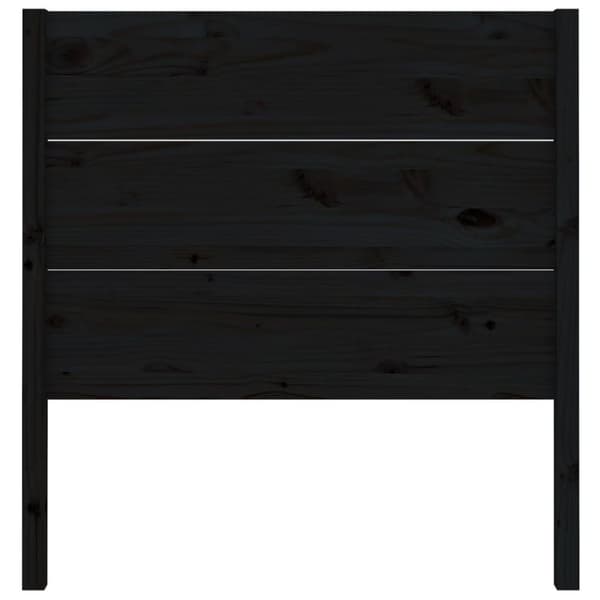 vidaXL Sängynpääty musta 96x4x100 cm täysi mänty