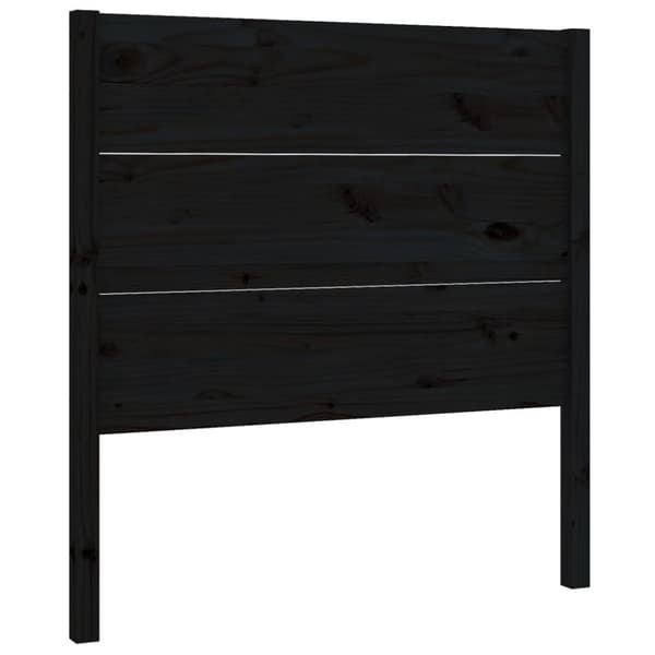 vidaXL Sängynpääty musta 96x4x100 cm täysi mänty