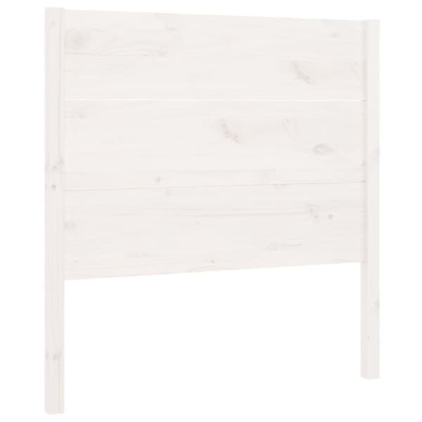 vidaXL Sängynpääty valkoinen 106x4x100 cm täysi mänty