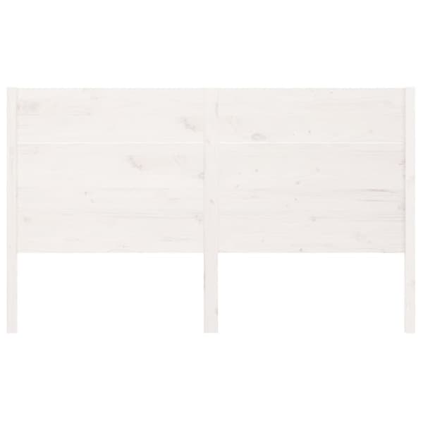 vidaXL Sängynpääty valkoinen 126x4x100 cm täysi mänty