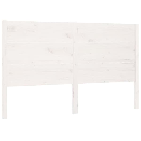 vidaXL Sängynpääty valkoinen 126x4x100 cm täysi mänty