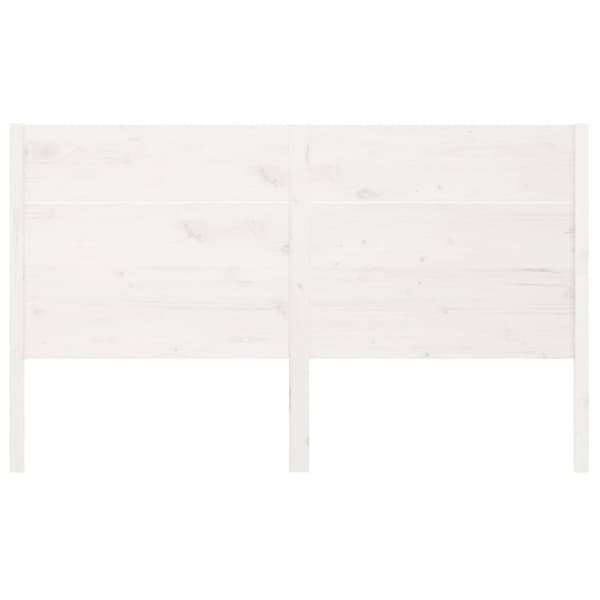 vidaXL sengegærde 186x4x100 cm massivt fyrretræ hvid