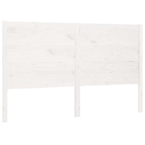 vidaXL sengegærde 186x4x100 cm massivt fyrretræ hvid