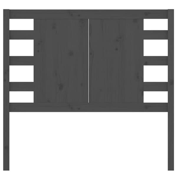 vidaXL sengegærde 81x4x100 cm massivt fyrretræ grå
