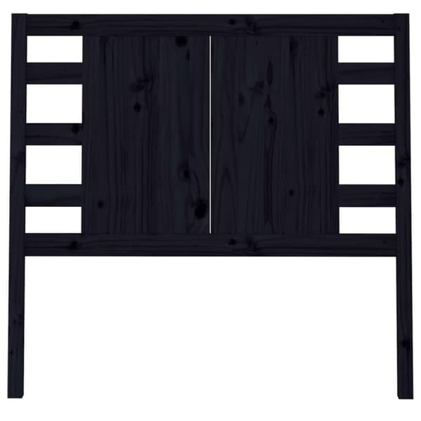 vidaXL sengegærde 106x4x100 cm massivt fyrretræ sort