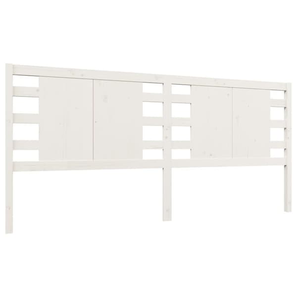 vidaXL sengegærde 126x4x100 cm massivt fyrretræ hvid