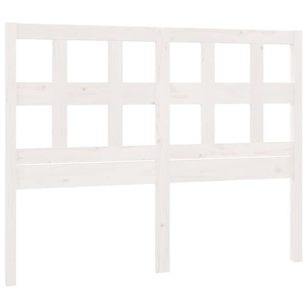 vidaXL sengegærde 165,5x4x100 cm massivt fyrretræ hvid