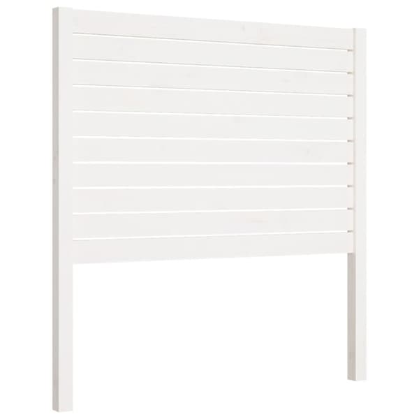 vidaXL sengegærde 96x4x100 cm massivt fyrretræ hvid
