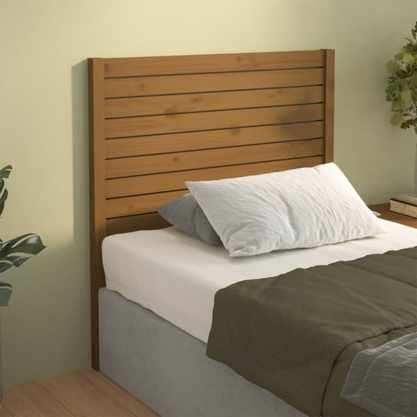 vidaXL Sängynpääty hunajanruskea 96x4x100 cm täysi mänty