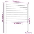 Pikkukuva 7 / 7: vidaXL Sängynpääty hunajanruskea 96x4x100 cm täysi mänty