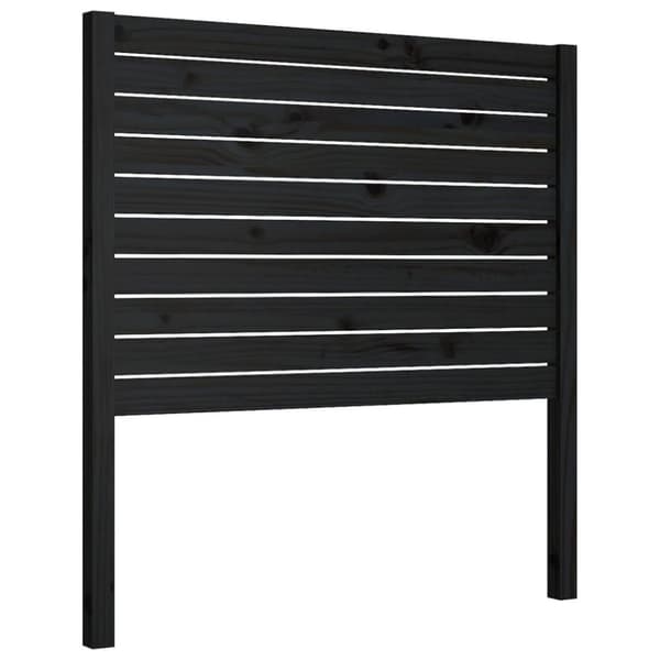 vidaXL Sängynpääty musta 96x4x100 cm täysi mänty