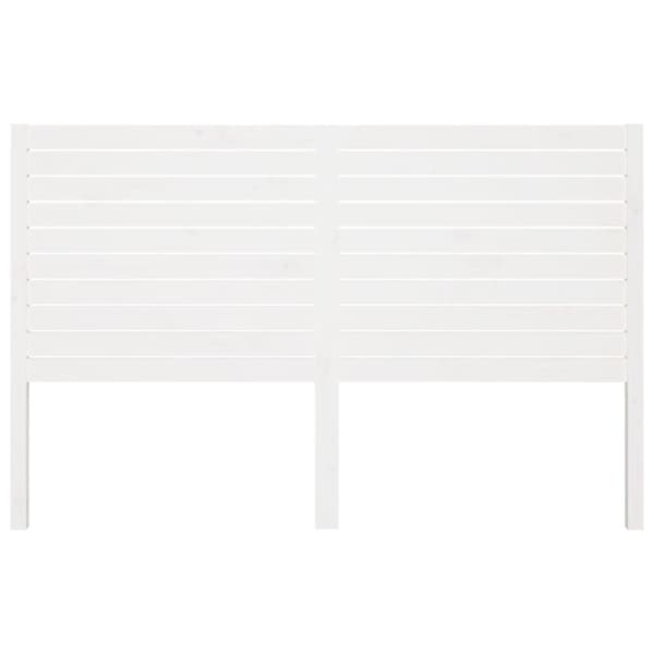 vidaXL Sängynpääty valkoinen 126x4x100 cm täysi mänty