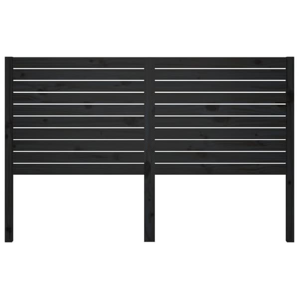 vidaXL sengegærde 166x4x100 cm massivt fyrretræ sort