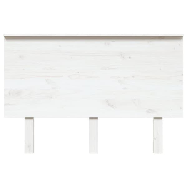 vidaXL sengegærde 124x6x82,5 cm massivt fyrretræ hvid