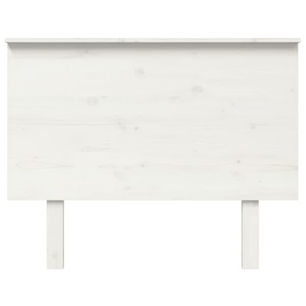 vidaXL sengegærde 104x6x82,5 cm massivt fyrretræ hvid