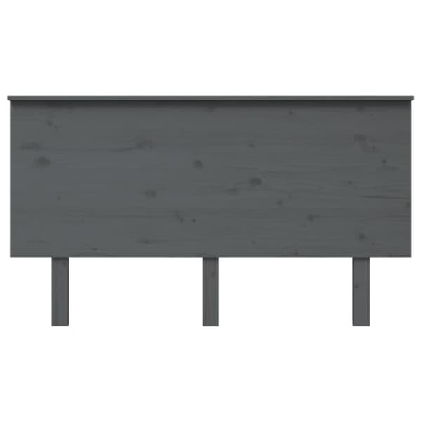 vidaXL sengegærde 144x6x82,5 cm massivt fyrretræ grå