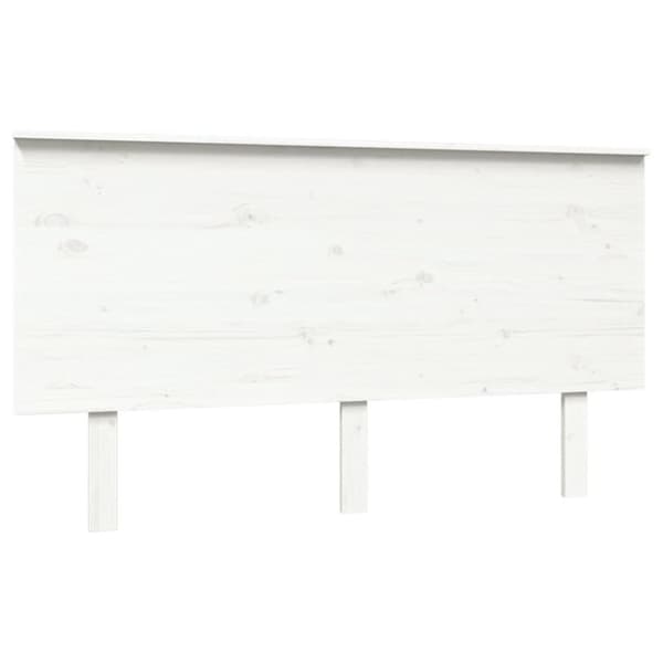 vidaXL sengegærde 144x6x82,5 cm massivt fyrretræ hvid