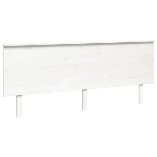 vidaXL Sängynpääty valkoinen 204x6x82,5 cm täysi mänty