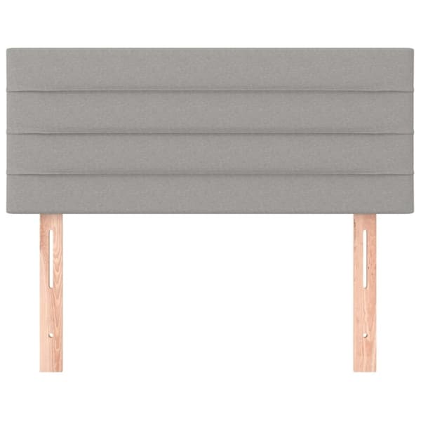 vidaXL sengegavl 80x5x78/88 cm stof lysegrå