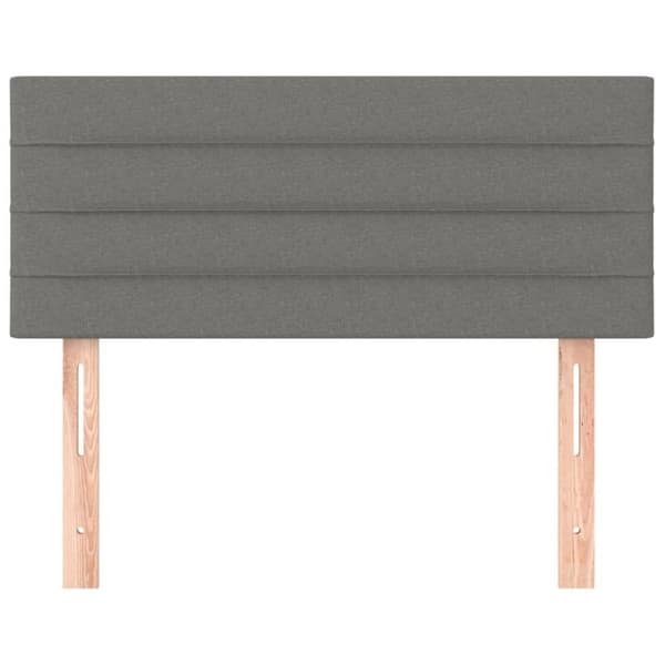 vidaXL sengegavl 90x5x78/88 cm stof mørkegrå