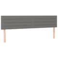 Miniatyrbillede 1 af 9: vidaXL sengegavle 2 stk. 100x5x78/88 cm stof mørkegrå