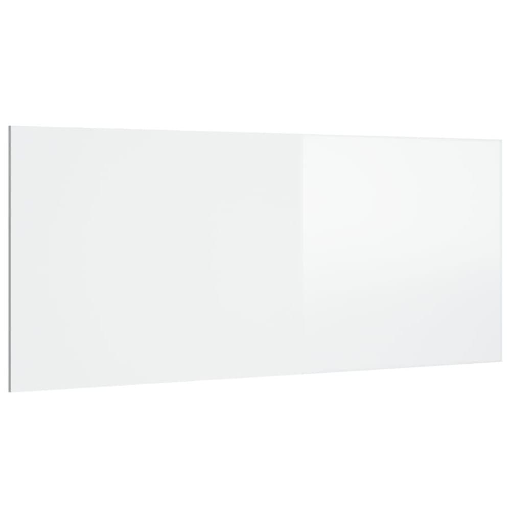vidaXL Sänggavel vit högglans 200x1,5x80 cm konstruerat trä