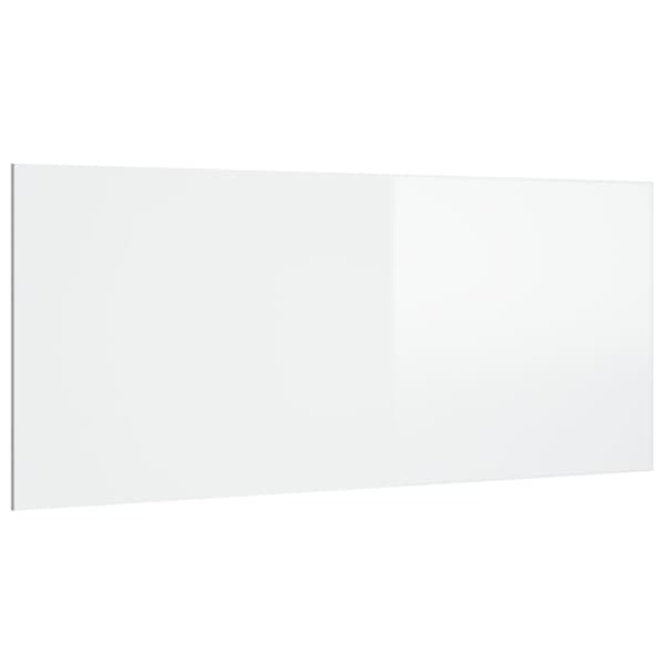 vidaXL Sengegavl høyglans hvit 200x1,5x80 cm konstruert tre