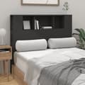 Miniatyrbilde 3 av 7: vidaXL Sengegavlskap svart 120x18,5x102,5 cm