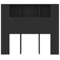 Miniatyrbilde 4 av 7: vidaXL Sengegavlskap svart 120x18,5x102,5 cm