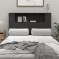 Miniatyrbilde 2 av 7: vidaXL Sengegavlskap svart 120x18,5x102,5 cm