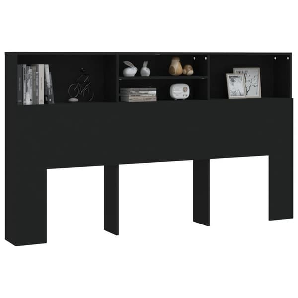 vidaXL Sengegavlskap svart 180x19x103,5 cm