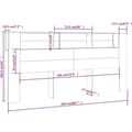 Miniatyrbilde 8 av 8: vidaXL Sengegavlskap sonoma eik 220x18,5x104,5 cm